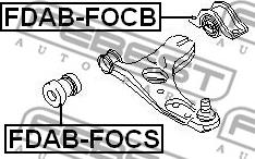 Febest FDAB-FOCB - Сайлентблок, рычаг подвески колеса autospares.lv