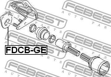 Febest FDCB-GE - Подшипник, приводной вал autospares.lv