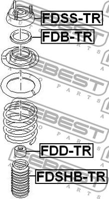 Febest FDD-TR - Отбойник, демпфер амортизатора autospares.lv