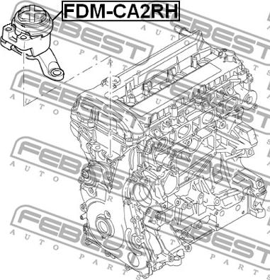 Febest FDM-CA2RH - Подушка, опора, подвеска двигателя autospares.lv