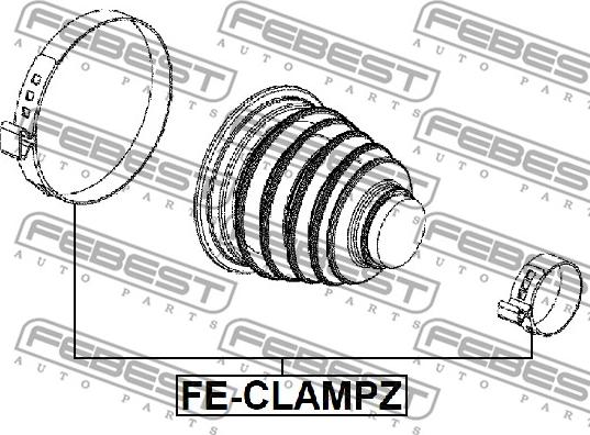 Febest FE-CLAMPZ - Зажимный хомут autospares.lv