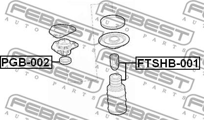 Febest FTSHB-001 - Пылезащитный комплект, амортизатор autospares.lv