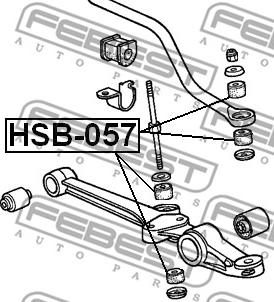 Febest HSB-057 - Подвеска, стойка вала autospares.lv