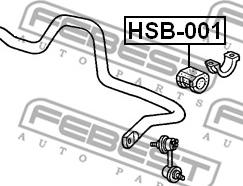 Febest HSB-001 - Втулка стабилизатора autospares.lv