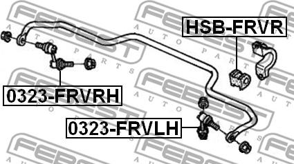 Febest HSB-FRVR - Втулка стабилизатора autospares.lv