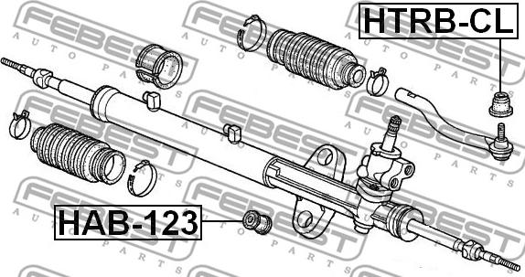 Febest HTRB-CL - Втулка амортизатора, подушка autospares.lv