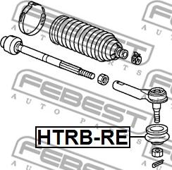 Febest HTRB-RE - Ремкомплект, наконечник поперечной рулевой тяги autospares.lv