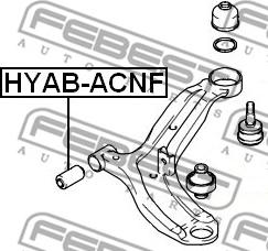 Febest HYAB-ACNF - Сайлентблок, рычаг подвески колеса autospares.lv