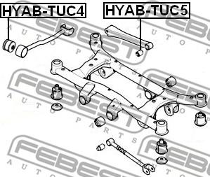 Febest HYAB-TUC5 - Сайлентблок, рычаг подвески колеса autospares.lv