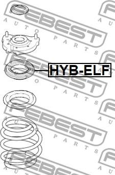 Febest HYB-ELF - Подшипник качения, опора стойки амортизатора autospares.lv