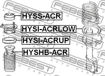 Febest HYSHB-ACR - Пылезащитный комплект, амортизатор autospares.lv