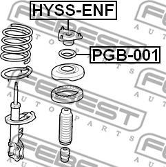 Febest HYSS-ENF - Опора стойки амортизатора, подушка autospares.lv