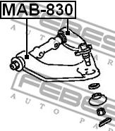 Febest MAB-830 - Сайлентблок, рычаг подвески колеса autospares.lv