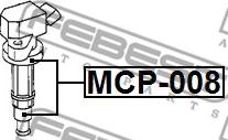 Febest MCP-008 - Вилка, катушка зажигания autospares.lv