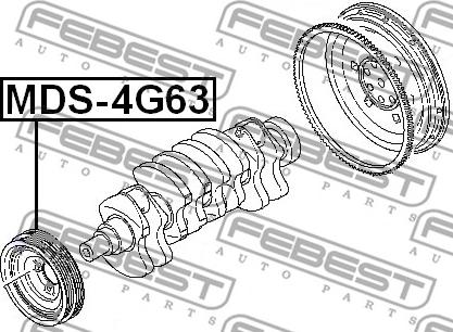 Febest MDS-4G63 - Шкив коленчатого вала autospares.lv