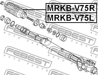 Febest MRKB-V75R - Пыльник, рулевое управление autospares.lv