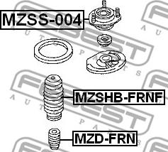 Febest MZSS-004 - Опора стойки амортизатора, подушка autospares.lv