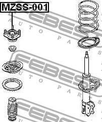 Febest MZSS-001 - Опора стойки амортизатора, подушка autospares.lv