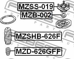 Febest MZSS-019 - Опора стойки амортизатора, подушка autospares.lv