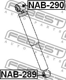 Febest NAB-289 - Сайлентблок, стойка амортизатора autospares.lv