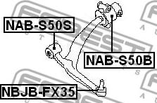 Febest NAB-S50S - Сайлентблок, рычаг подвески колеса autospares.lv