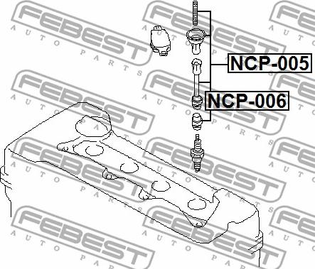 Febest NCP-006 - Вилка, катушка зажигания autospares.lv