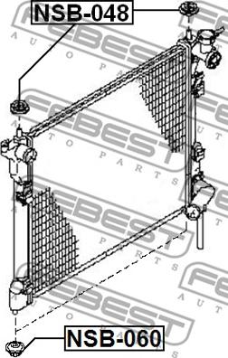 Febest NSB-048 - Подвеска, радиатор autospares.lv