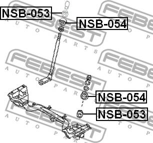 Febest NSB-053 - Втулка, рычаг поворотного кулака autospares.lv