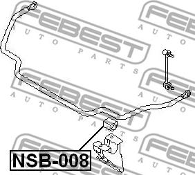 Febest NSB-008 - Втулка стабилизатора autospares.lv