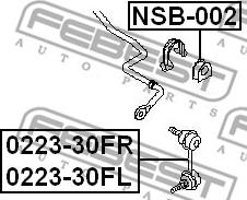 Febest NSB-002 - Втулка стабилизатора autospares.lv