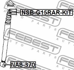 Febest NSB-G15RAR-KIT - Монтажный комплект, амортизатор autospares.lv