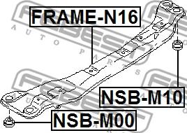 Febest NSB-M10 - Сайлентблок балки моста autospares.lv