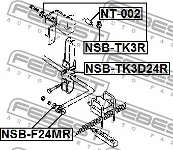 Febest NSB-TK3R - Подвеска, стойка вала autospares.lv