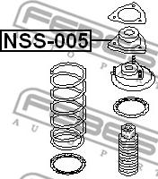 Febest NSS-005 - Опора стойки амортизатора, подушка autospares.lv