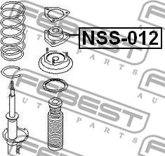 Febest NSS-012 - Опора стойки амортизатора, подушка autospares.lv