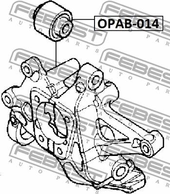 Febest OPAB-014 - Сайлентблок, рычаг подвески колеса autospares.lv