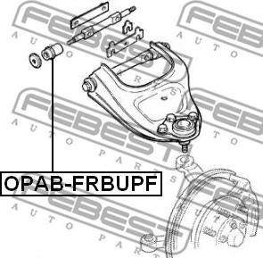 Febest OPAB-FRBUPF - Сайлентблок, рычаг подвески колеса autospares.lv