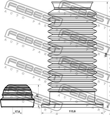 Febest OPSHB-ASHF-KIT - Пылезащитный комплект, амортизатор autospares.lv