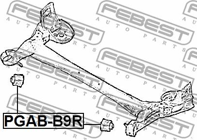 Febest PGAB-B9R - Сайлентблок балки моста autospares.lv