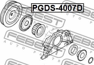 Febest PGDS-4007D - Шкив коленчатого вала autospares.lv