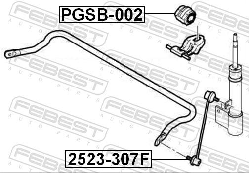 Febest PGSB-002 - Втулка стабилизатора autospares.lv