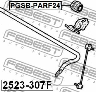 Febest PGSB-PARF24 - Втулка стабилизатора autospares.lv