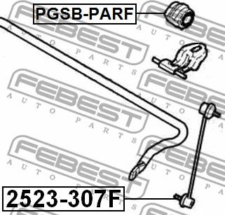 Febest PGSB-PARF - Втулка стабилизатора autospares.lv