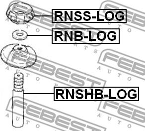 Febest RNSHB-LOG - Отбойник, демпфер амортизатора autospares.lv