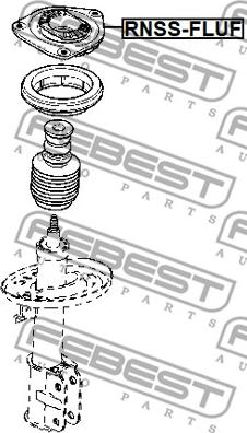 Febest RNSS-FLUF - Опора стойки амортизатора, подушка autospares.lv