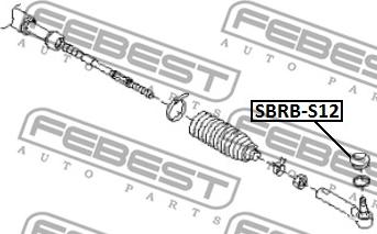 Febest SBRB-S12 - Ремкомплект, наконечник поперечной рулевой тяги autospares.lv