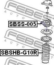 Febest SBSS-005 - Опора стойки амортизатора, подушка autospares.lv