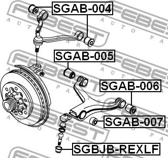 Febest SGBJB-REXLF - Пыльник шаровой опоры autospares.lv