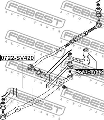 Febest SZAB-032 - Втулка, вал рулевого колеса autospares.lv