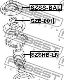 Febest SZSS-BAL - Опора стойки амортизатора, подушка autospares.lv